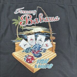 Tommy Bahama black silk shirt